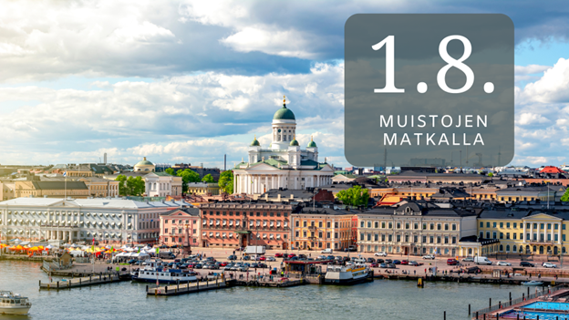 Maisema Helsingistä Muistojen matkalla 1.8. -kansikuvassa